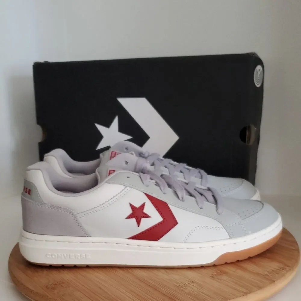 Converse Pro Blaze Classic Ox Grey Red Sneakers Unisex M10/W11.5 NIB - Picture 5 of 10